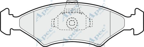 APEC BRAKING Комплект тормозных колодок, дисковый тормоз PAD909